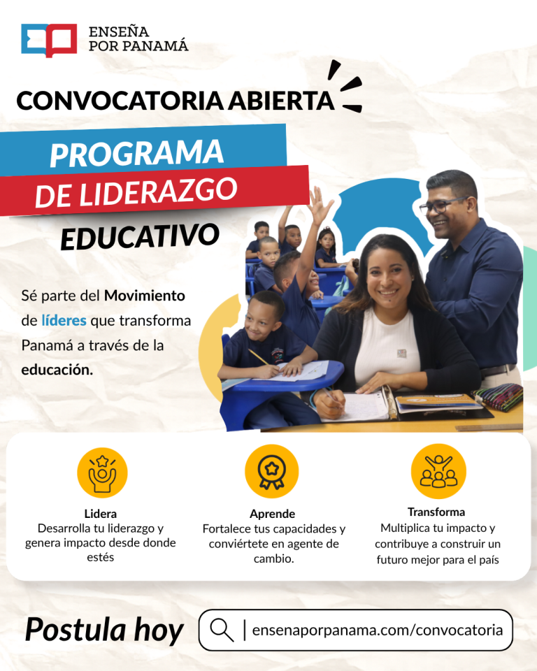 Convocatoria 2026 del Programa de Liderazgo Educativo de Enseña Por Panamá