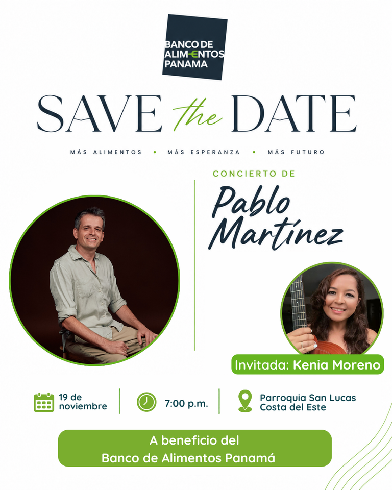 ¡Guarda la fecha! Próximo concierto a beneficio del Banco de Alimentos Panamá